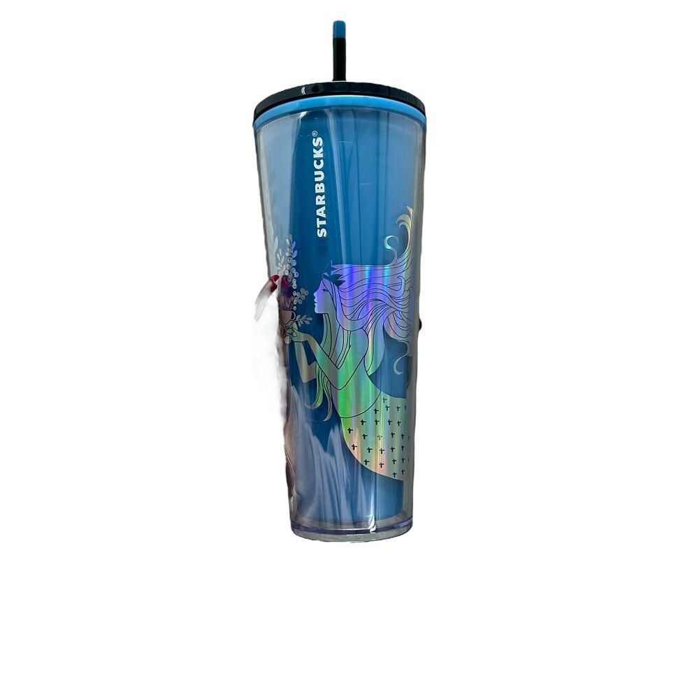 Starbucks Mermaid Christmas‎ 2021 Venti 24oz Tumbler Blue Color Changing NWT